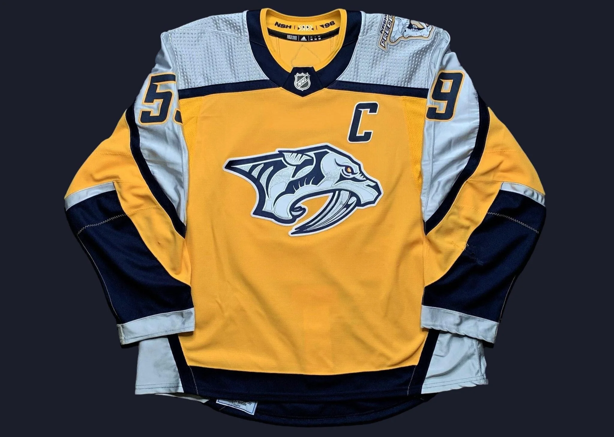 Roman Josi 2020 2021 Nashville Predators Reverse Retro Set 2 Game